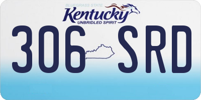 KY license plate 306SRD