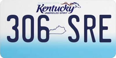 KY license plate 306SRE