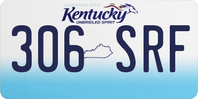 KY license plate 306SRF