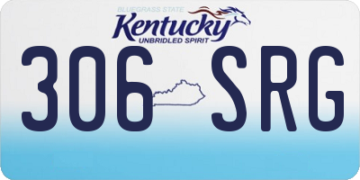 KY license plate 306SRG