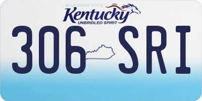 KY license plate 306SRI
