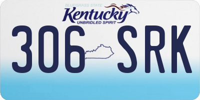 KY license plate 306SRK