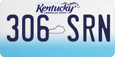 KY license plate 306SRN