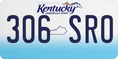 KY license plate 306SRO