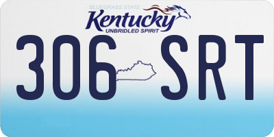 KY license plate 306SRT