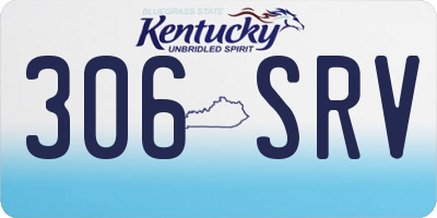 KY license plate 306SRV