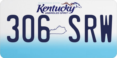KY license plate 306SRW