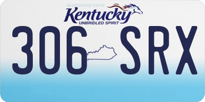 KY license plate 306SRX