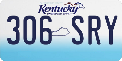 KY license plate 306SRY
