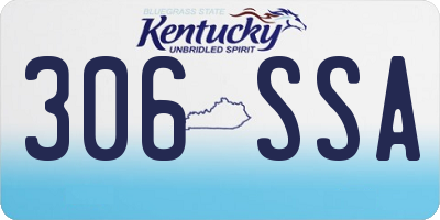 KY license plate 306SSA