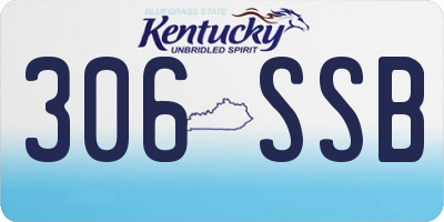 KY license plate 306SSB