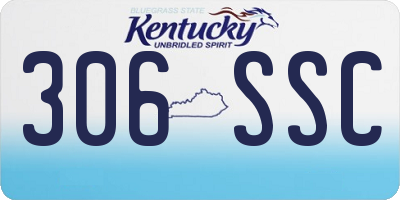 KY license plate 306SSC
