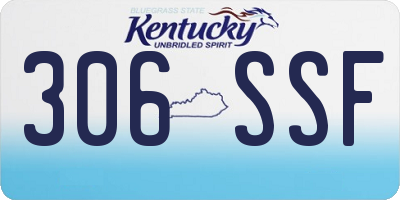 KY license plate 306SSF