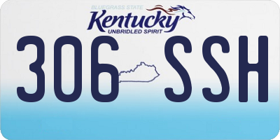 KY license plate 306SSH