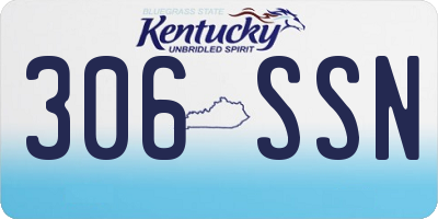 KY license plate 306SSN