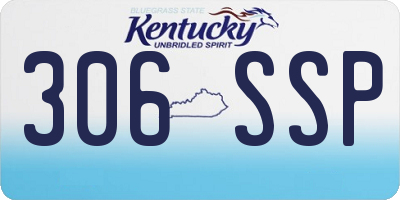 KY license plate 306SSP