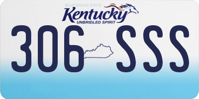 KY license plate 306SSS