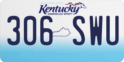 KY license plate 306SWU
