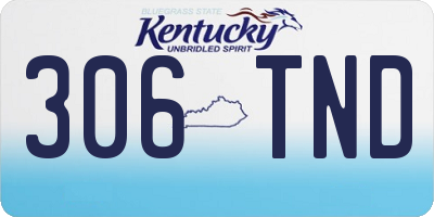 KY license plate 306TND