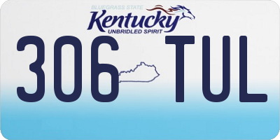 KY license plate 306TUL