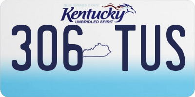 KY license plate 306TUS