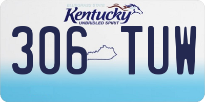 KY license plate 306TUW