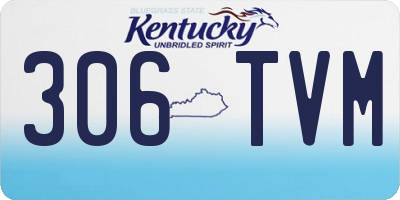 KY license plate 306TVM