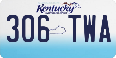 KY license plate 306TWA