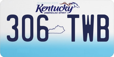 KY license plate 306TWB