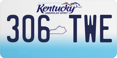 KY license plate 306TWE