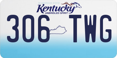 KY license plate 306TWG
