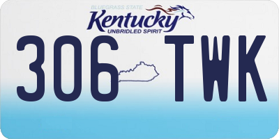 KY license plate 306TWK