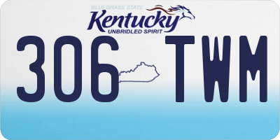 KY license plate 306TWM