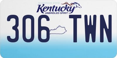 KY license plate 306TWN