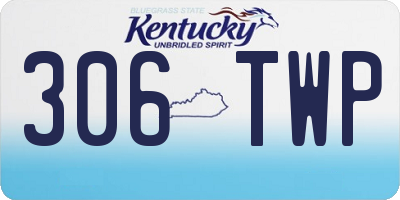 KY license plate 306TWP