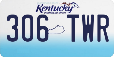 KY license plate 306TWR