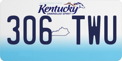 KY license plate 306TWU