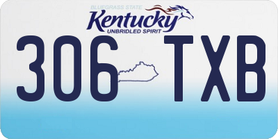 KY license plate 306TXB