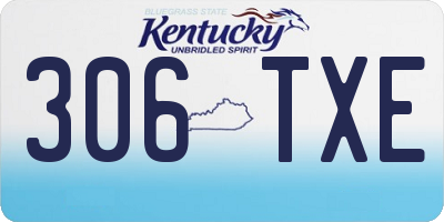 KY license plate 306TXE
