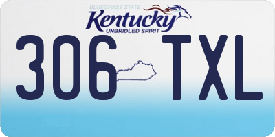 KY license plate 306TXL