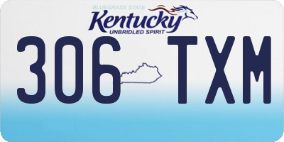 KY license plate 306TXM