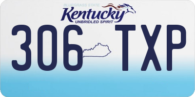 KY license plate 306TXP