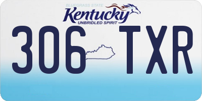 KY license plate 306TXR