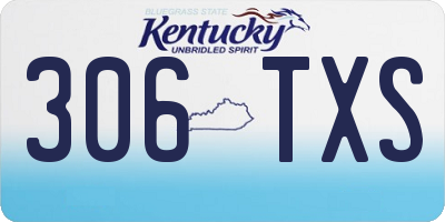 KY license plate 306TXS