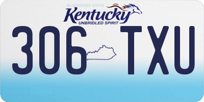KY license plate 306TXU