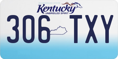 KY license plate 306TXY