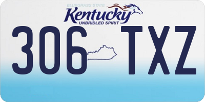 KY license plate 306TXZ
