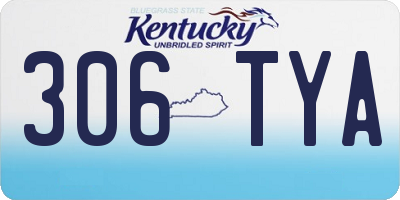KY license plate 306TYA