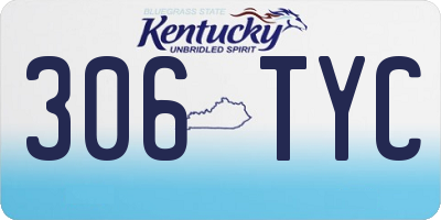 KY license plate 306TYC