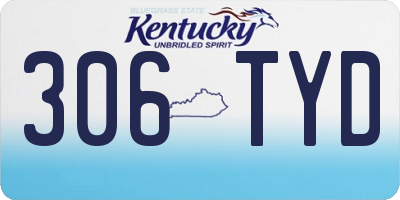 KY license plate 306TYD